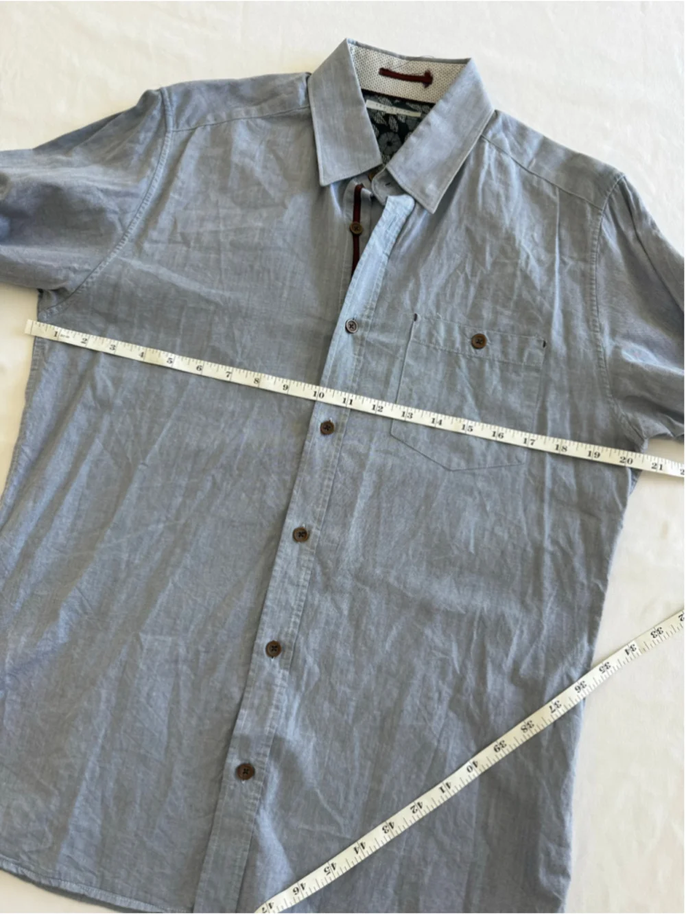 Men's Ted Baker Casual Button Down Shirt Size M Blue Black